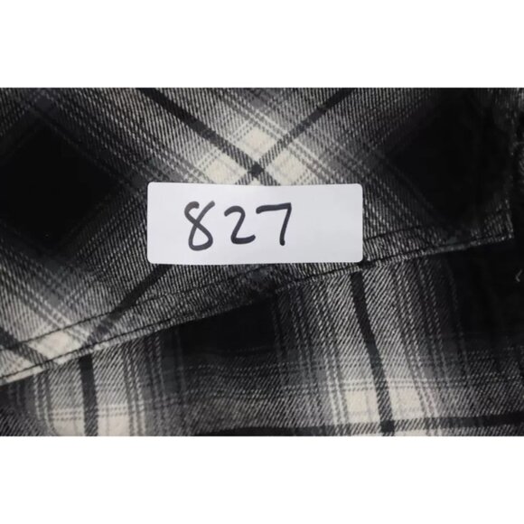 Roebuck & G Button Up Shirt Mens M Black Flannel Plaid Western Cowboy Collared - Picture 10 of 10